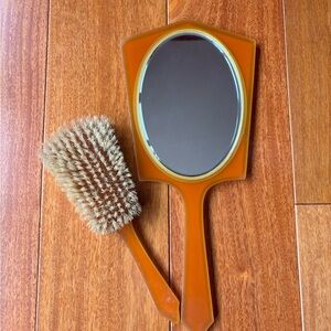 Vintage vanity hand held mirror & Brush set 1950s - 1960s
